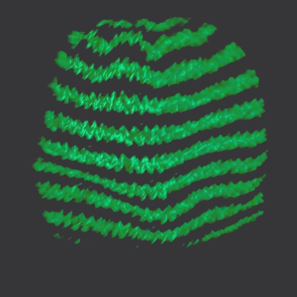 Glow-in-the-dark Striped Handknit Cotton Kids Beanie- Blue And Gray